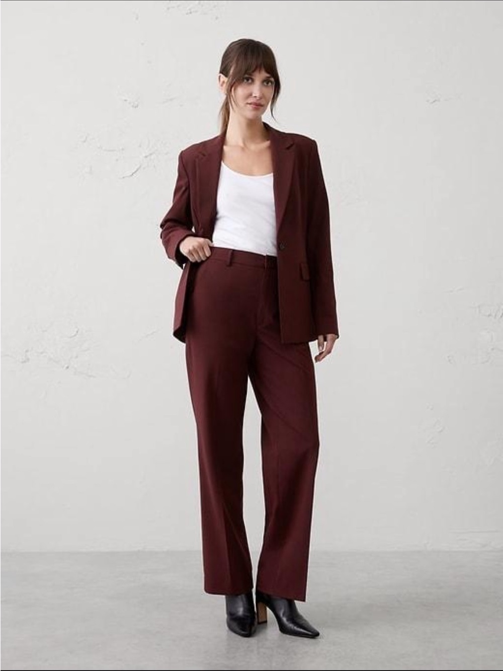 Banana Republic Women's Plum Straight-Leg Trousers
